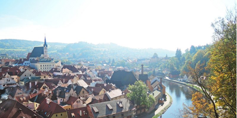 Perfect weather at Cesky Krumlov, Czech Republic