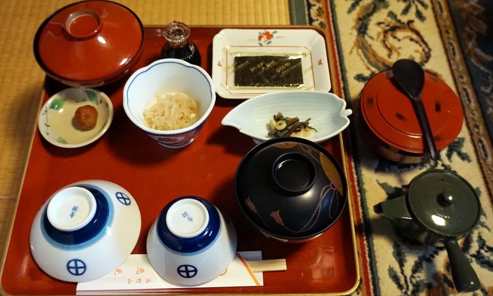 Traditional Japanese meal at Koyasan