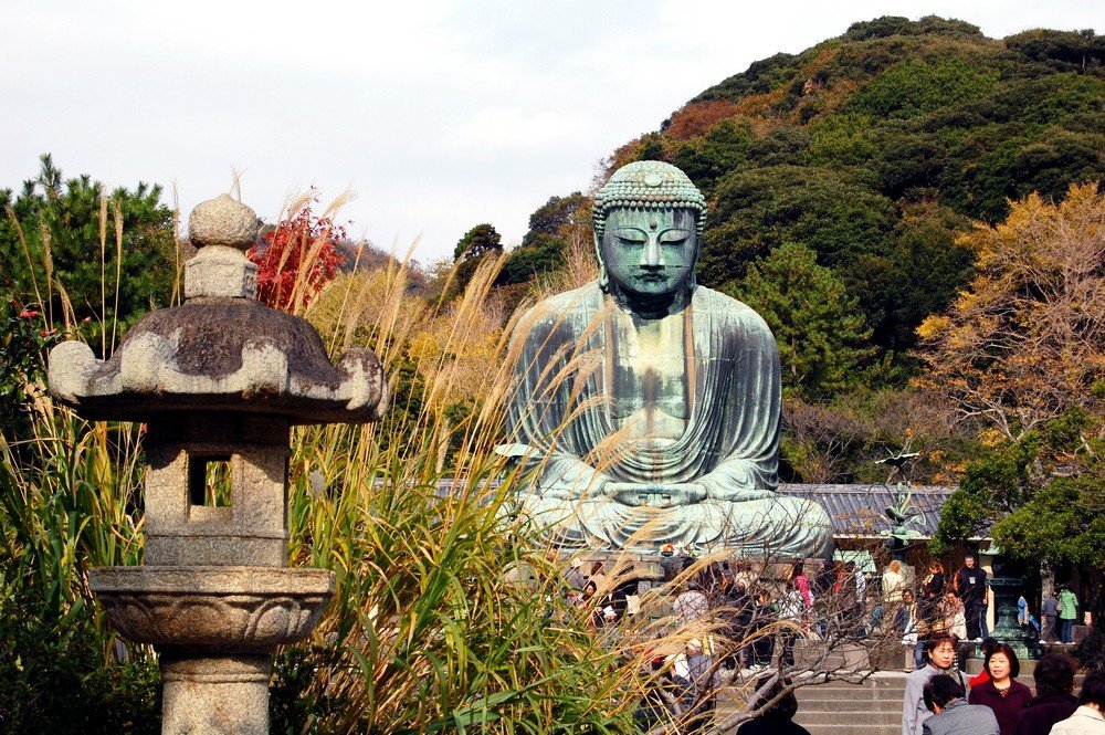 The Daibutsu or Great Buddha in Kamakura is one of the most important landmarks in the region.