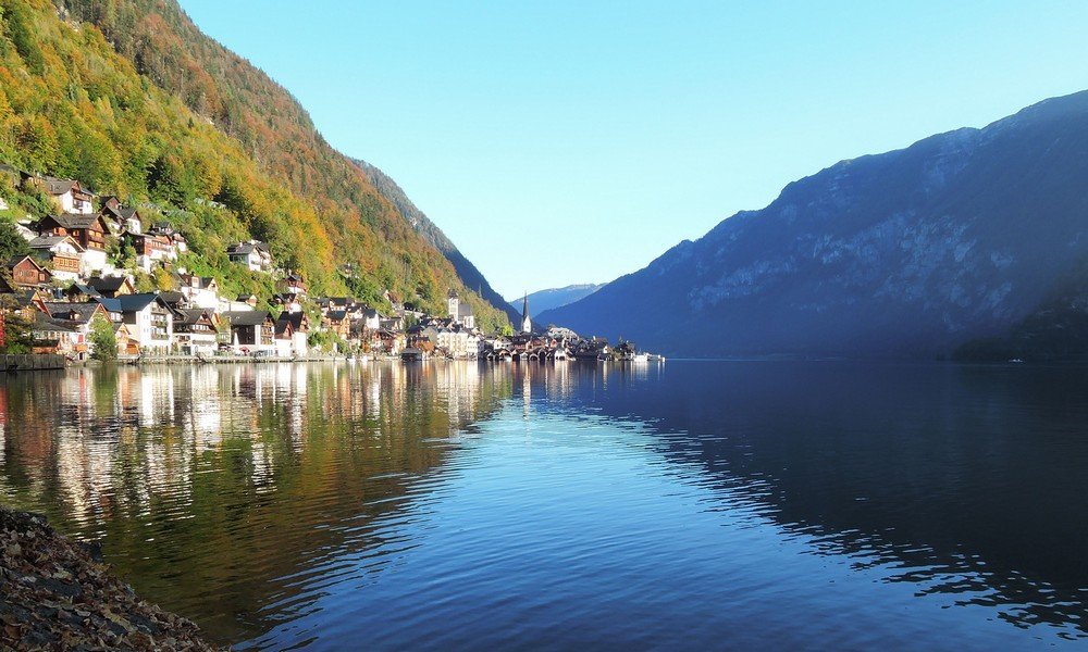 Sunny day in Hallstatt, Austria