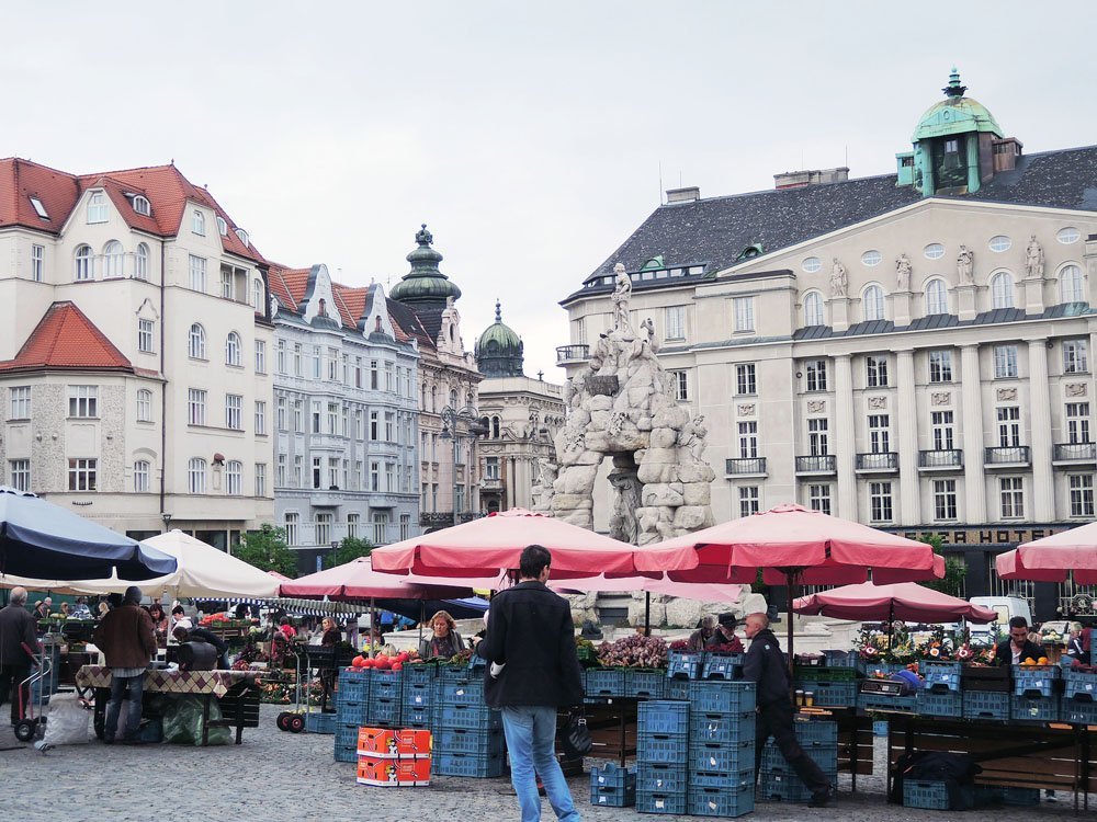 The Cabbage Market Square, or Zelny trh in local language, is one of the oldest squares in Brno. Since the 13th century, it has been the center of daily life in the city. Underneath lies a labyrinth of cellars that have been pivotal to daily market life throughout the centuries.